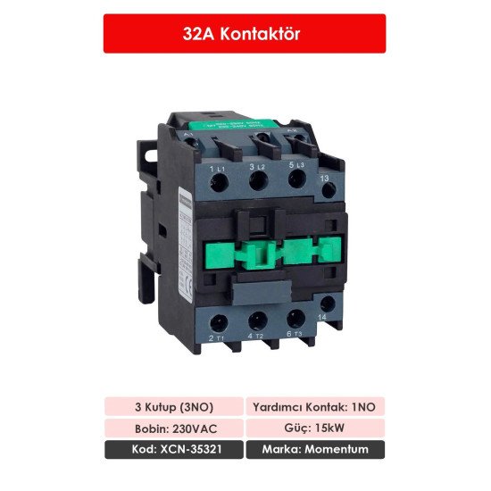 Momentum Kontaktör 32A 15kW 1NO XCN-35321